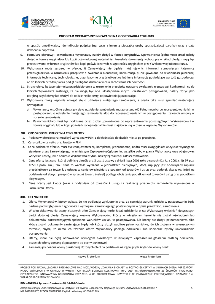 ZAPYTANIE OFERTOWE nr 2/2015 strona 5